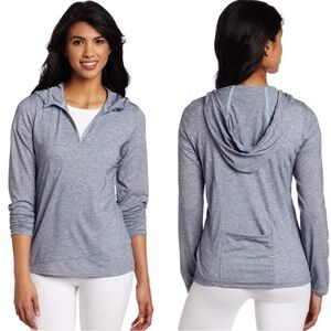 EUC- Horny Toad ‘Swiftly Zip’ T Shirt Hoodie w/Back Pocket